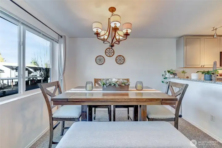 Ample dining area