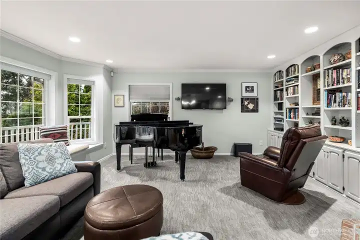 Three wall mount TVs stay with the house (living room, primary bedroom and lower level.)