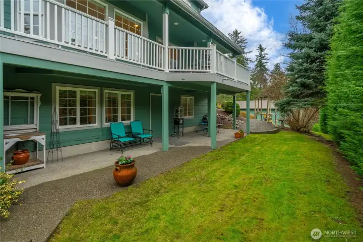 Lovely lower patio accessible from the lower level ADU.