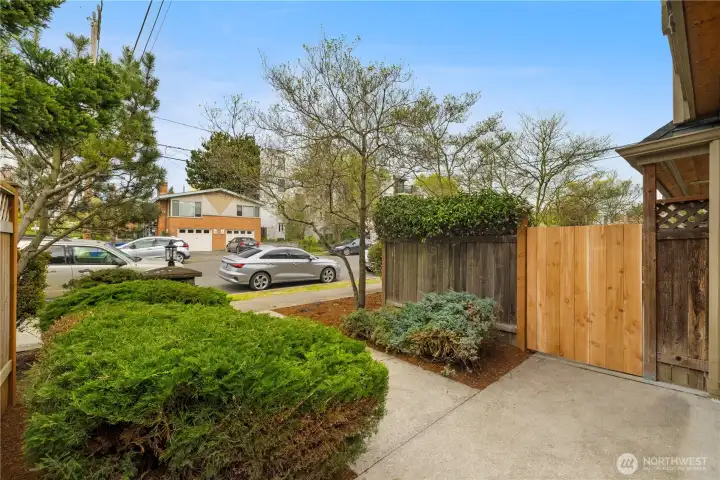 Access to unit is through this gate.