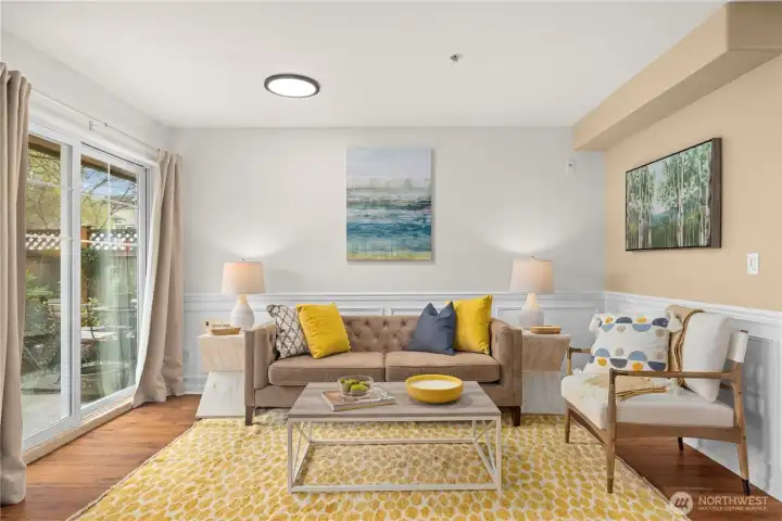 Fresh paint in the living room.