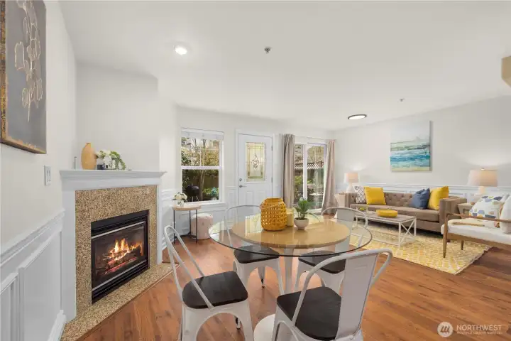 View from the corner of the breakfast bar.