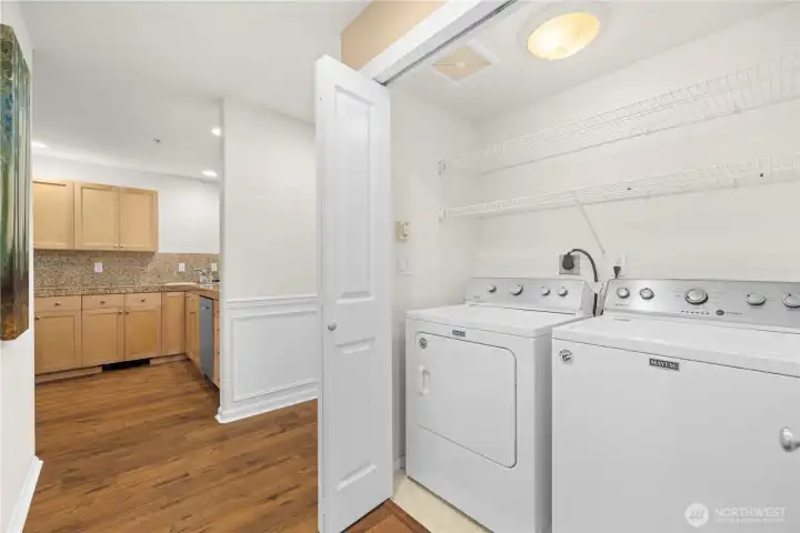 Washer and Dryer in the closet off the hallway.