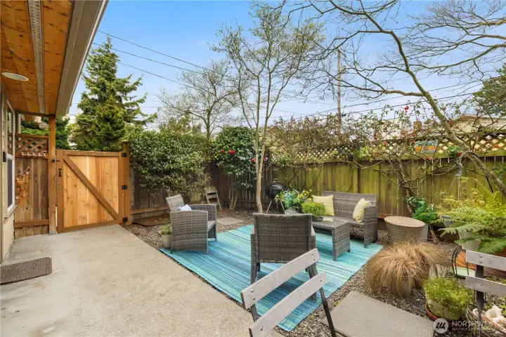 Great spot to sit outside, BBQ and entertain.