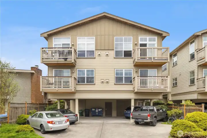 Rear of the building.