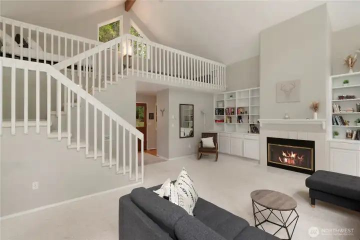 Loft overlooking the Living Room space.