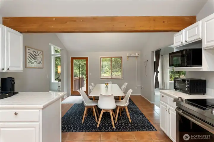 View of Dining Room from the Kitchen area.
