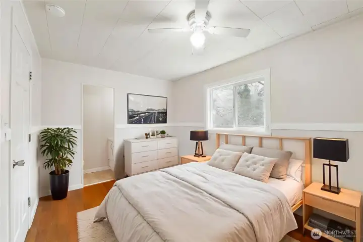 Virtually Staged Primary bedroom