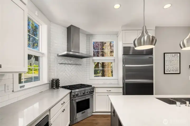 Prepare meals in style with elegant finishes and ample countertop space.