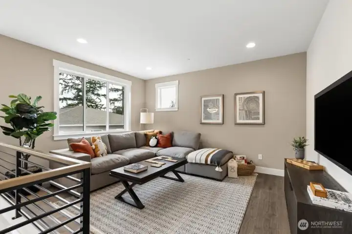 Second floor loft. A great informal space for lounging
