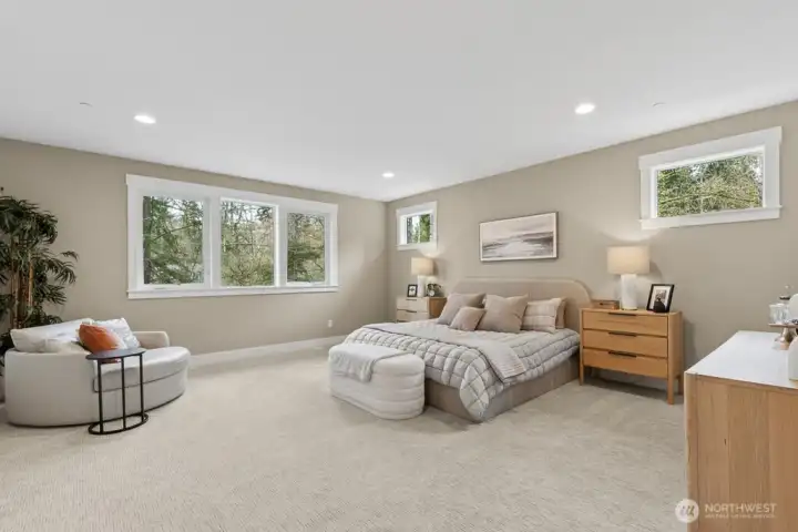 Primary suite with peaceful views