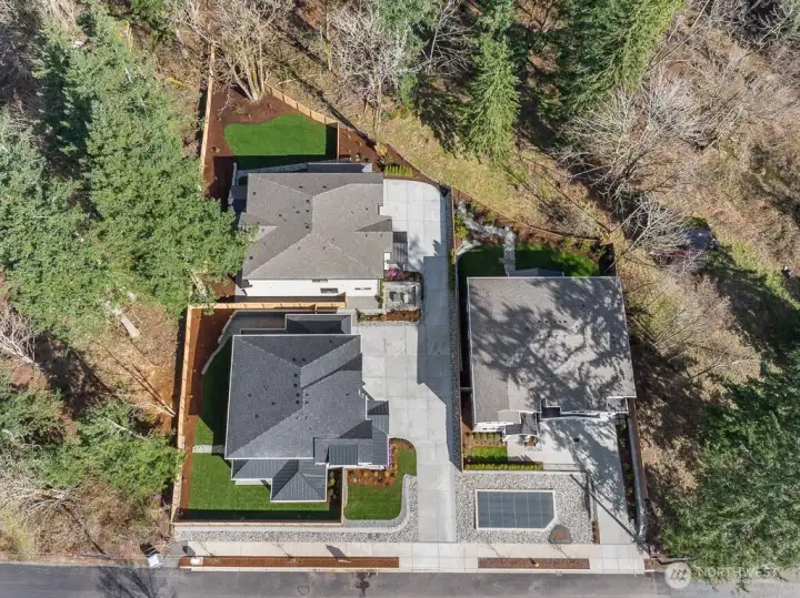 Quiet enclave of three different homes, each with a unique floorplan