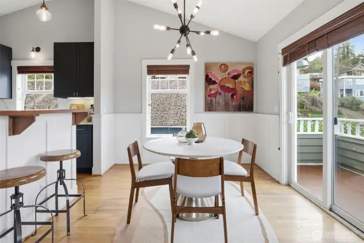 Plenty of room for dining area and seats at the bar.