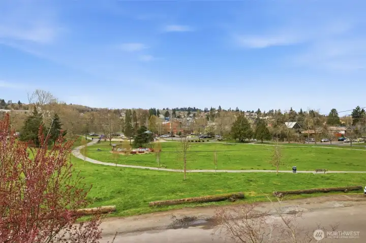 View of Genesee Park across the street.