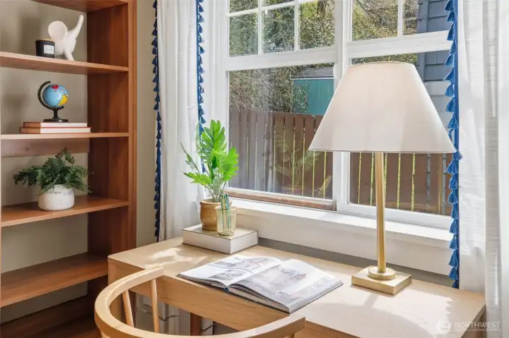 Make this room an office, a guest room or fourth bedroom.