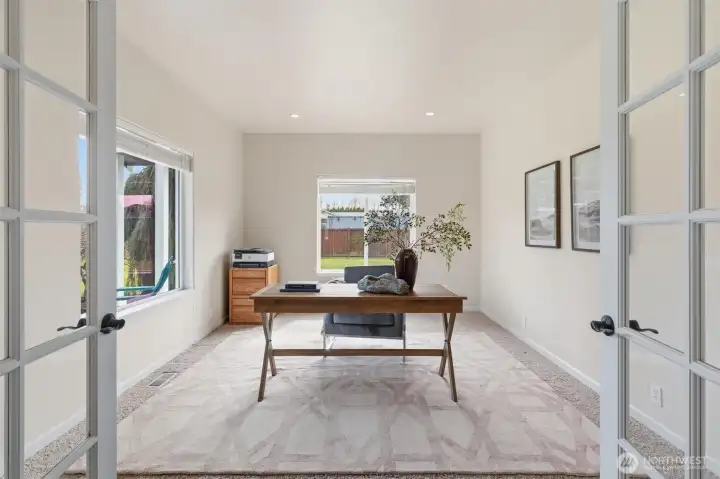 Den off to your left with french doors