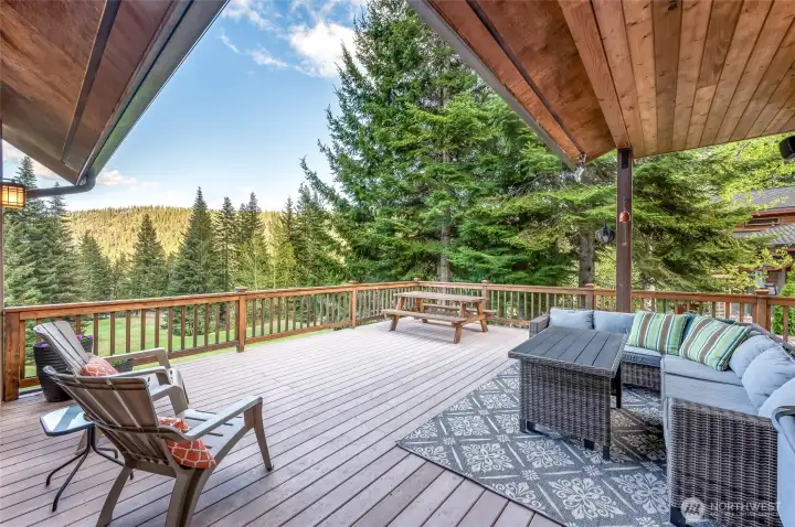 Deck overlooking golf course