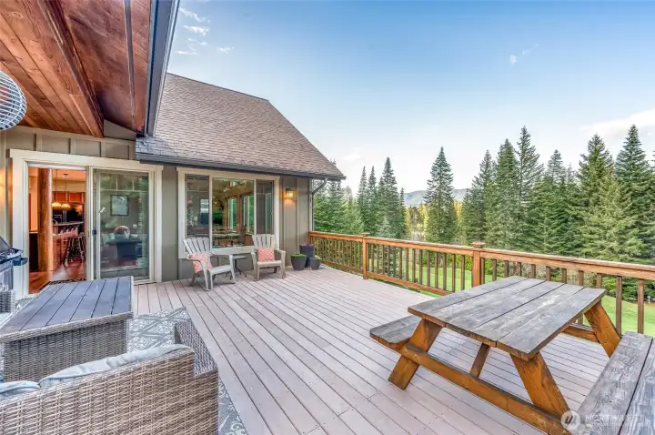 Deck overlooking golf course