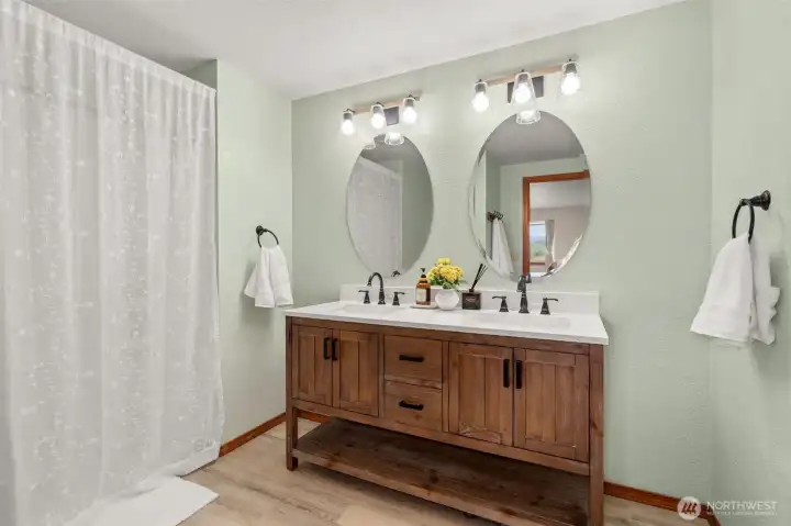 Updated primary bathroom.