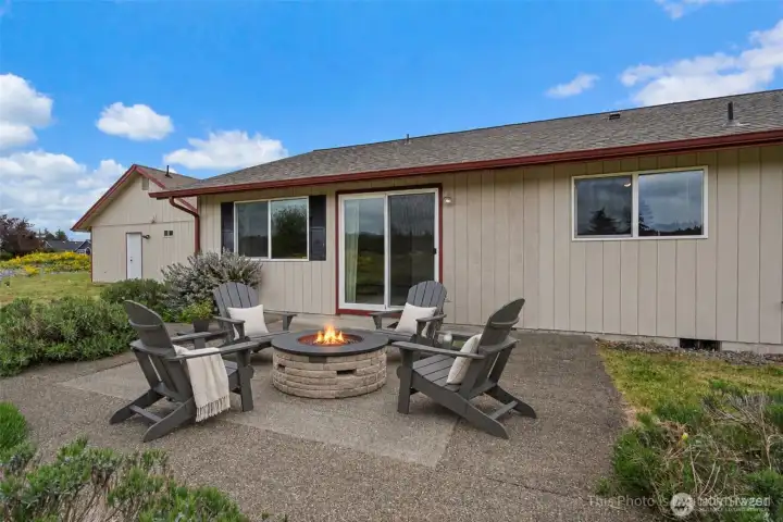 Concrete patio perfect to enjoy the scenic outdoors.