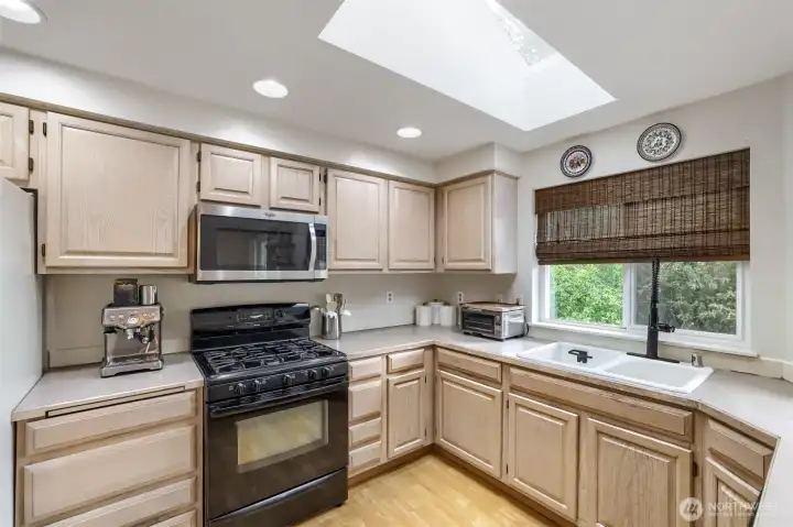 Bright kitchen designed with both function and style in mind.