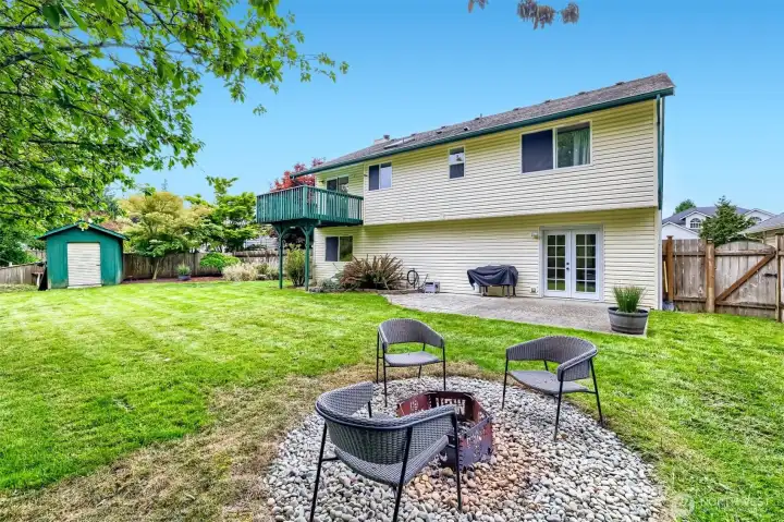 Outdoor spaces designed for both quiet moments and gatherings.