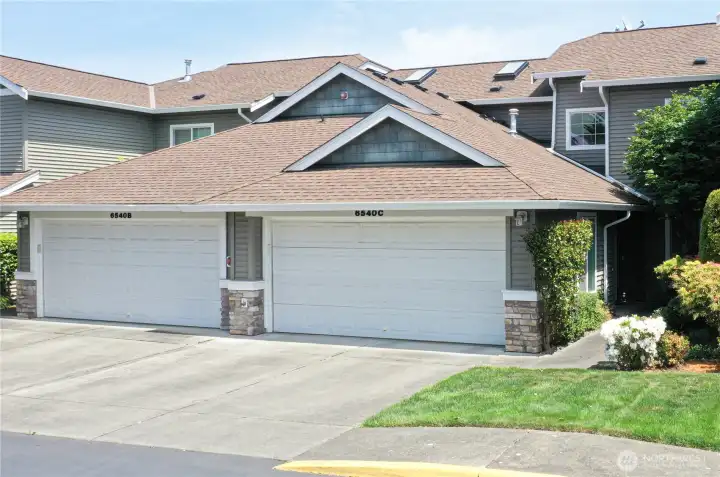 Double Garage Door on the Right is subject property
