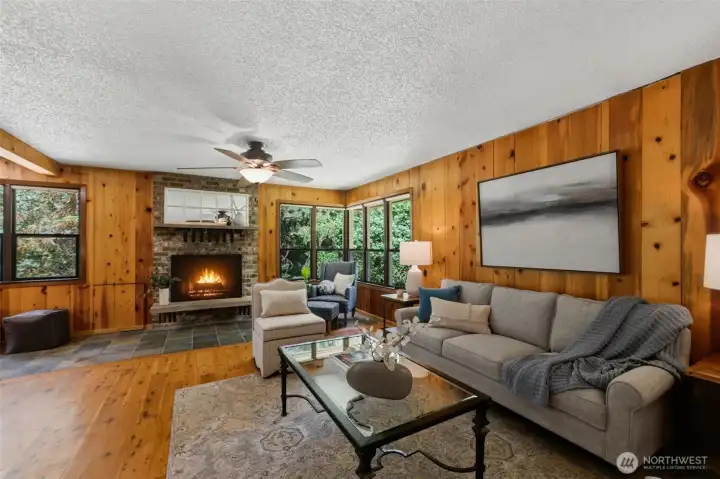 Bright and airy, this massive layout offers endless options for furniture arrangements.