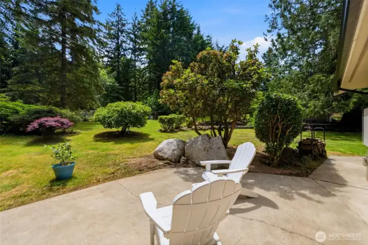 Sit back and soak in the views of your mature orchard, open pastures, and peaceful country surroundings right from the patio area.