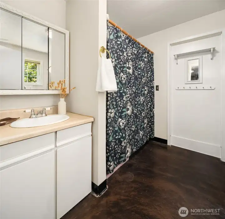 Lower level bath