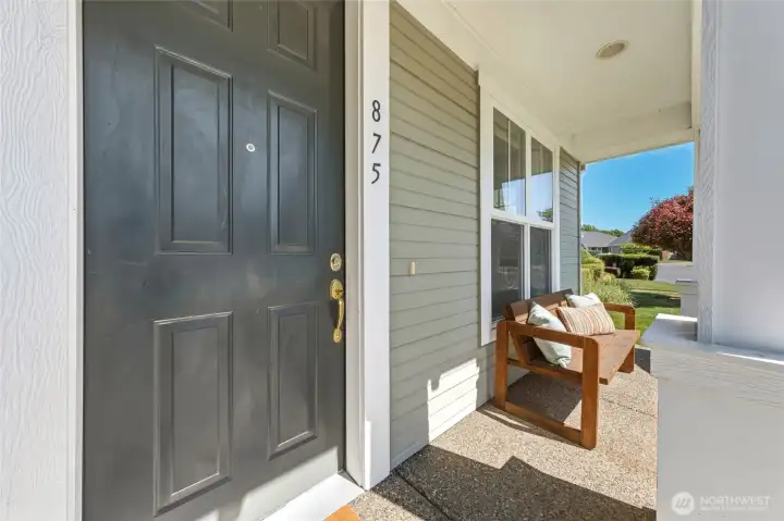 Enjoy morning sun while you do some front porch sittin'.