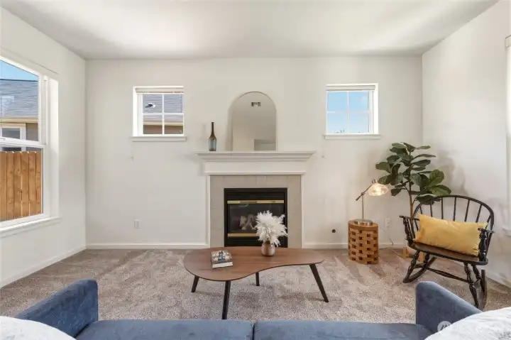 Gas Fireplace for cozy nights.