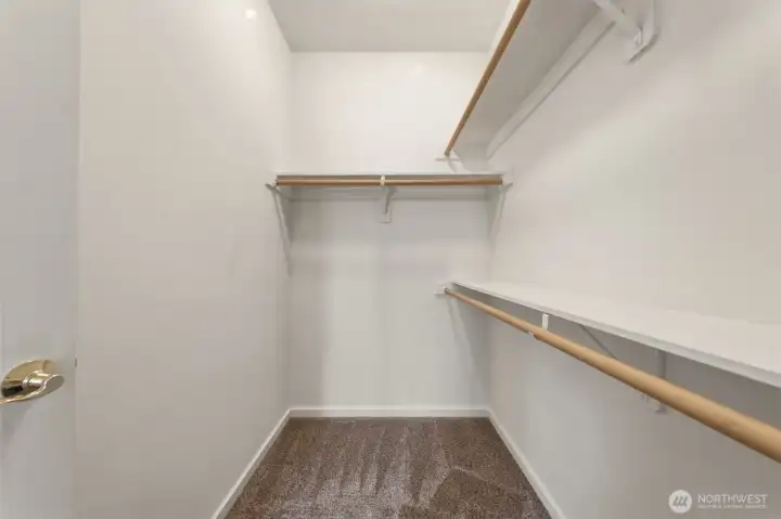 Spacious walk-in closet