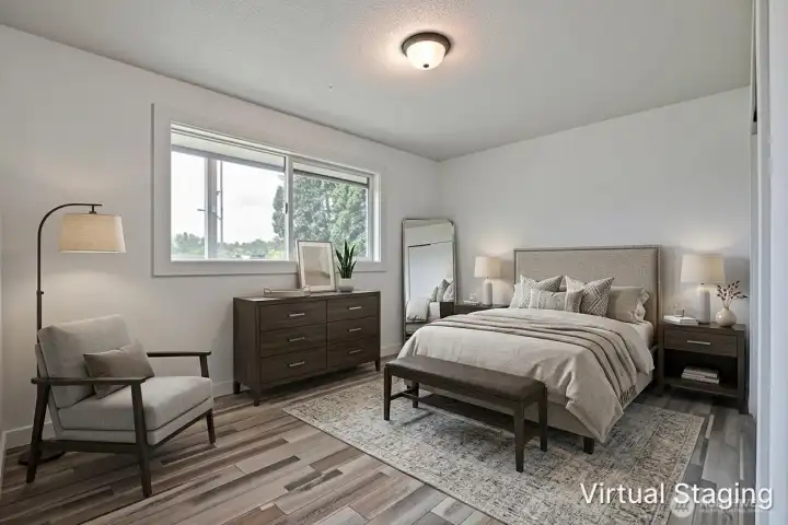 VIRTUALLY STAGED BEDROOM