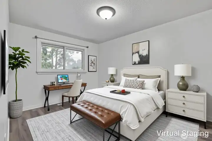VIRTUALLY STAGED BEDROOM