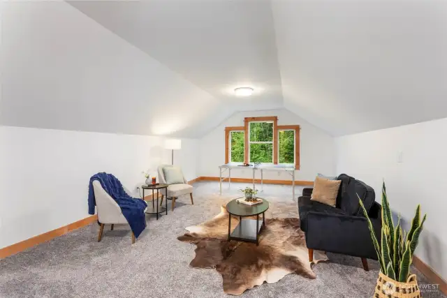 Bonus suite above garage...additional living space, game room, media room space for extended family...multi-generational living? Endless possibilities. Attached bedroom and 3/4 bath too!