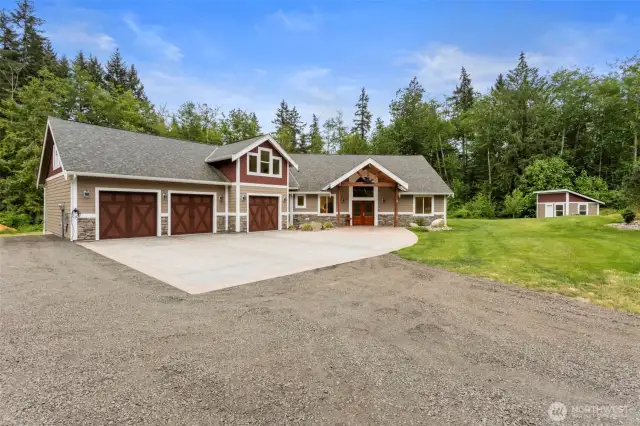 1,144 sqft 3 car garage with cold room! Fully finished inside, wired for generator and EV charger.