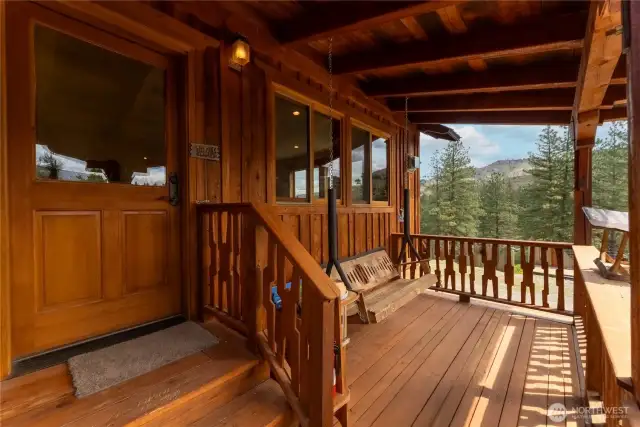 Apartment can be accessed from within the house or from its own front deck.