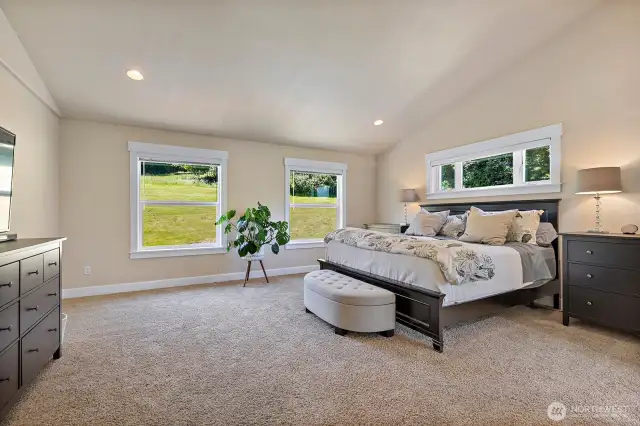 Primary Bedroom, 2nd floor. Photo taken when house was occupied