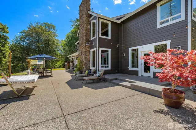 Expansive outdoor patio