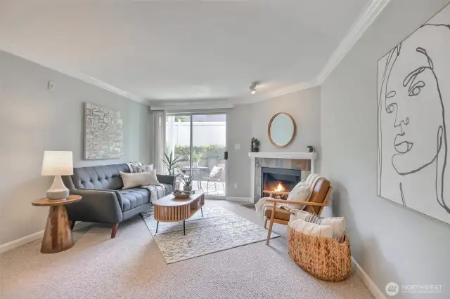 Living Room with Fireplace