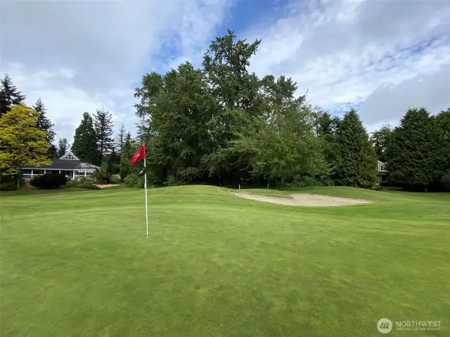 Looking from 10th green toward the lot