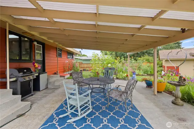 Covered back patio