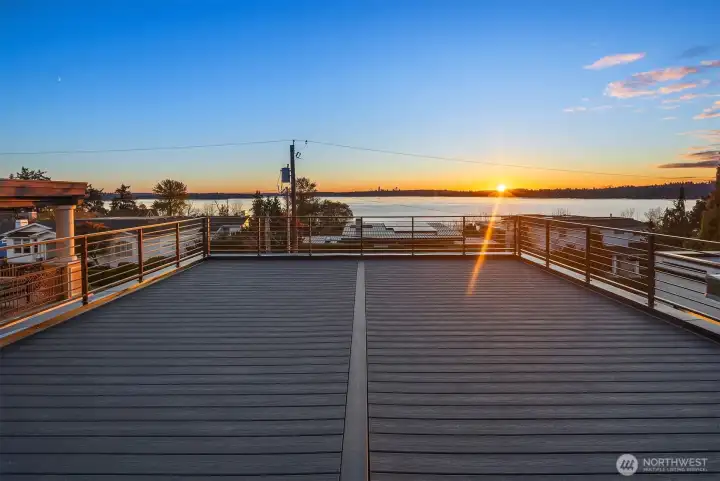 The rooftop deck.