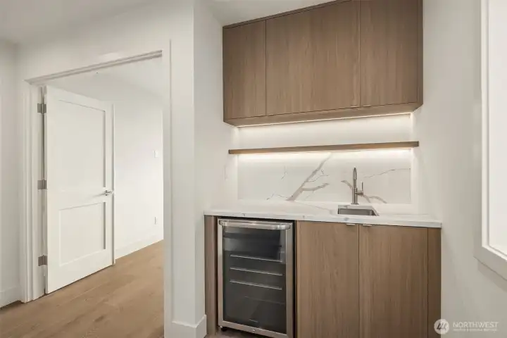 Wet bar on second floor