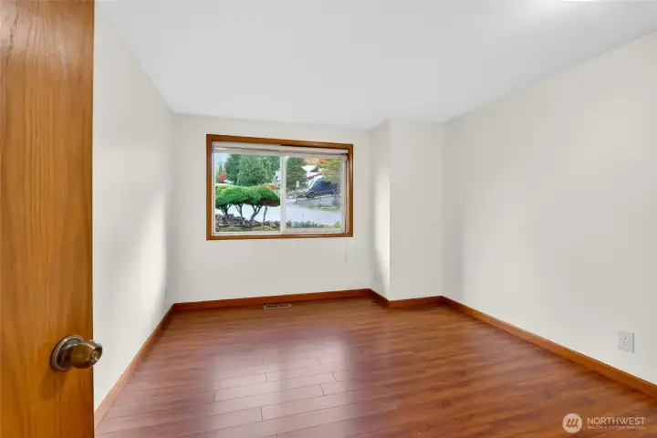 Bedroom 2 with south facing window and large closet.