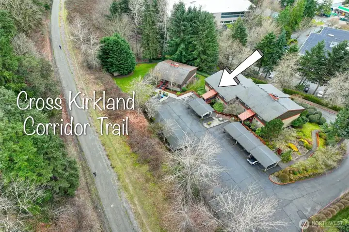 The Kirkland Corridor Trail is a great route to explore Kirkland by foot or bike.