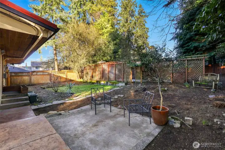 Back patio has hot tub hookups