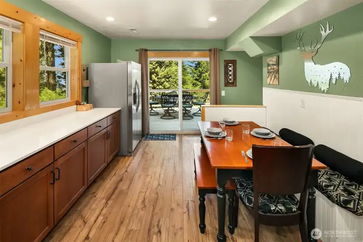 Slider door leads out to the deck where you spend most your time taking in all the smells and sounds of the Sky Meadows Ranch community
