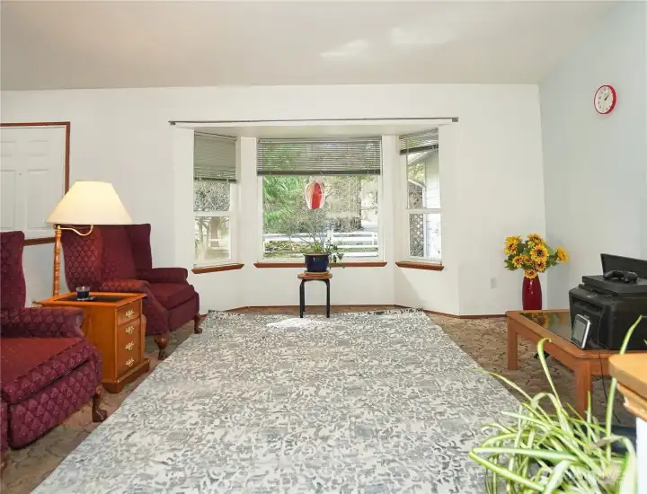 Living room with Bay window